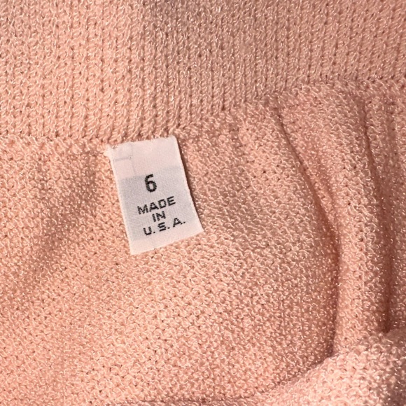 Vintage St John Knit Embroidered Cardigan // Floral Pale Pink Sweater Jacket - Picture 9 of 10